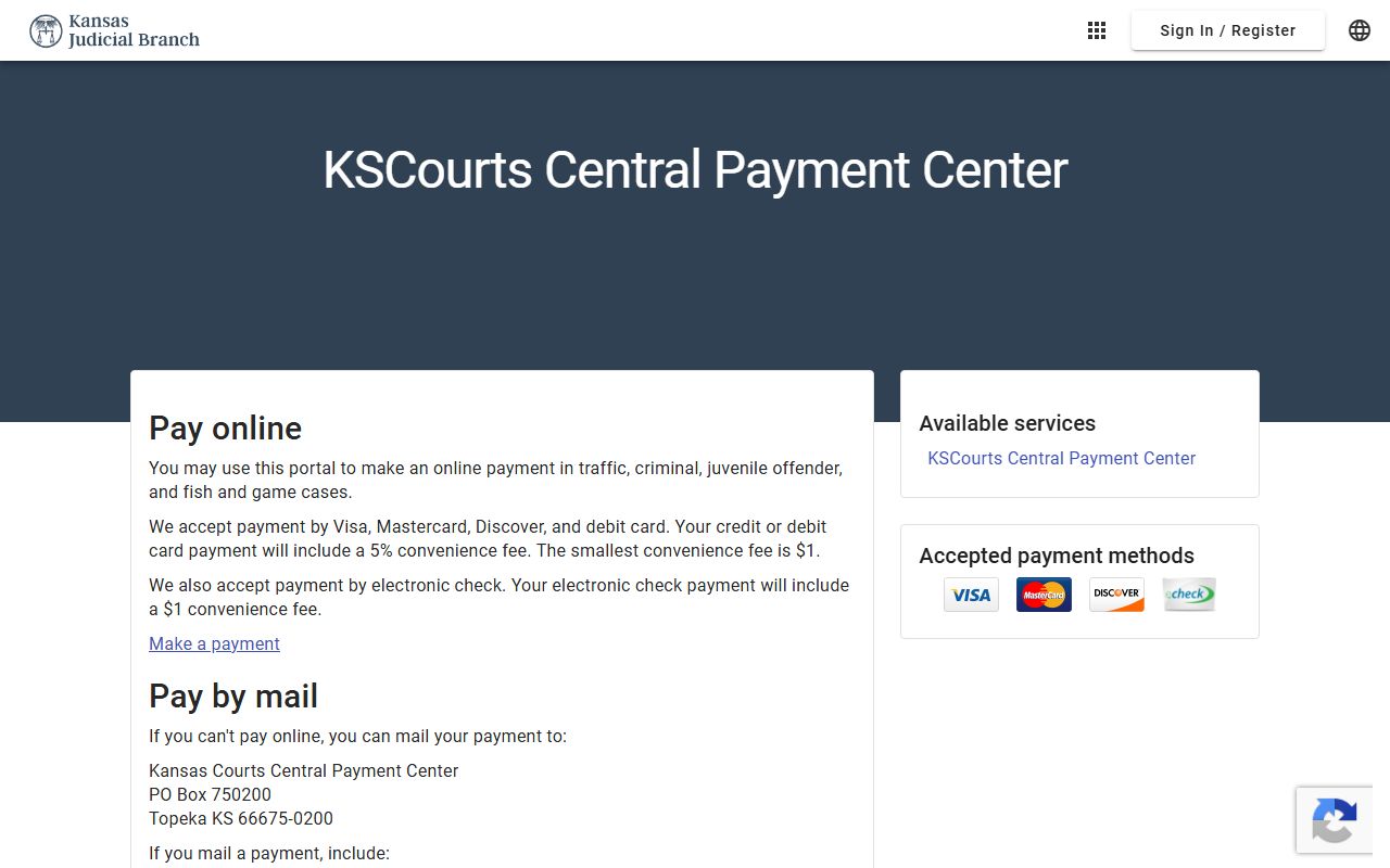 Labette County court dockets Kansas Courts Central Payment Center