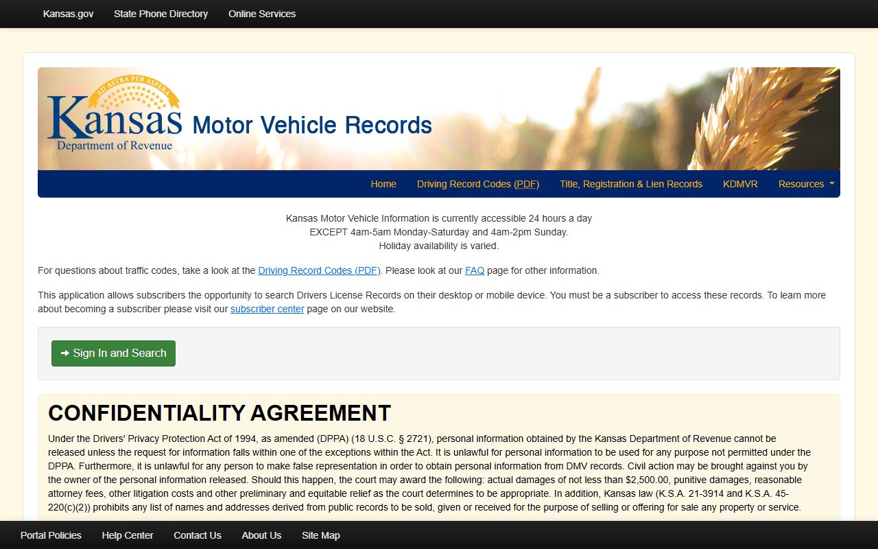 Labette County traffic court records and Kansas motor vehicle record access